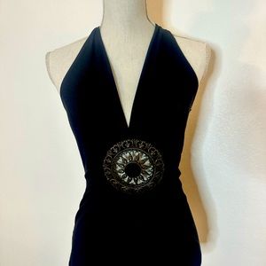Backless blouse black